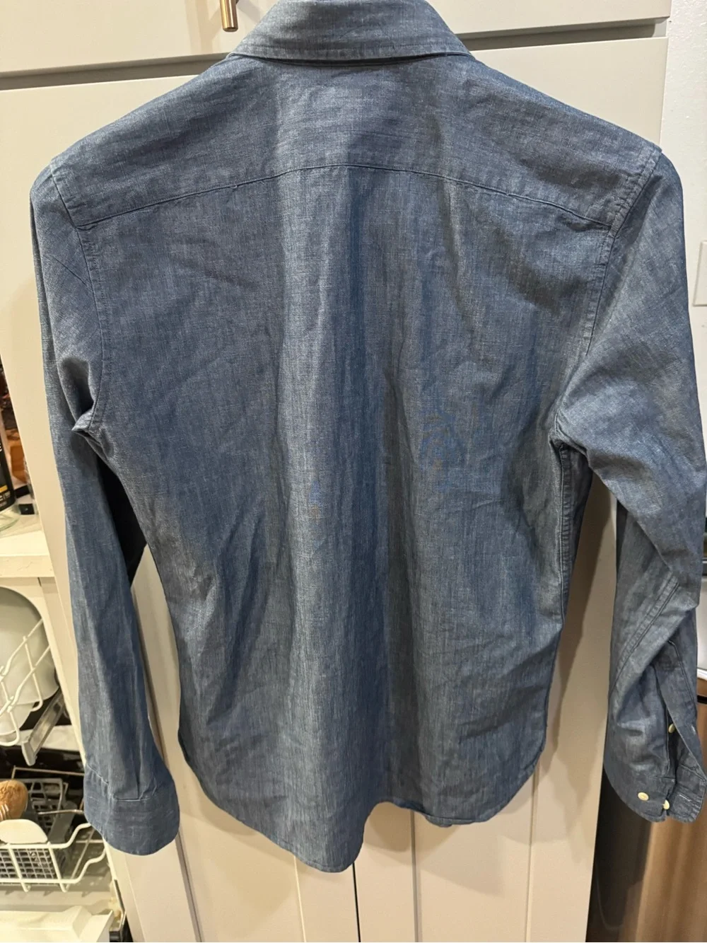 Banana Republic blue denim cotton shirt size S #bananarepublic #workwear